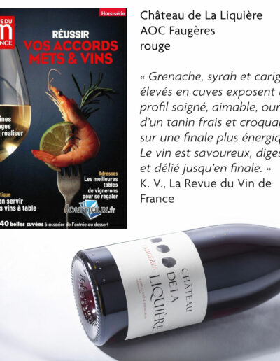 chateau la liquiere faugere la revue du vin de france